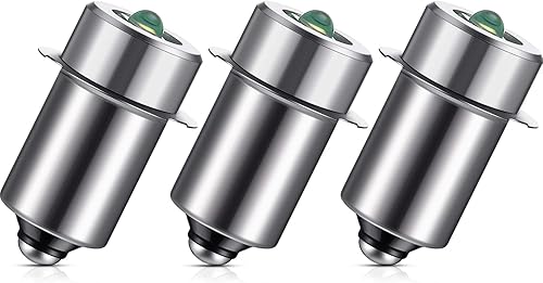 Honoson 3 piezas 3-6v bombilla LED bombilla de repuesto 3w dc3v P13.5s LED linterna reemplazo