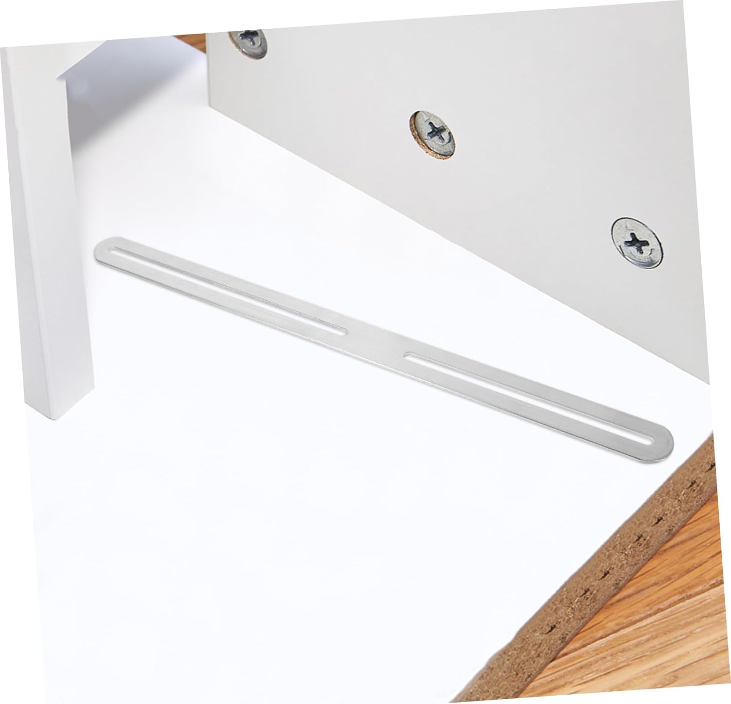YARNOW Adjustable Stainless Steel Bracket for Fence and Mailbox 2pcs Flat Mending Plate Set Suitable for Stable Installation and Heavy Duty Support