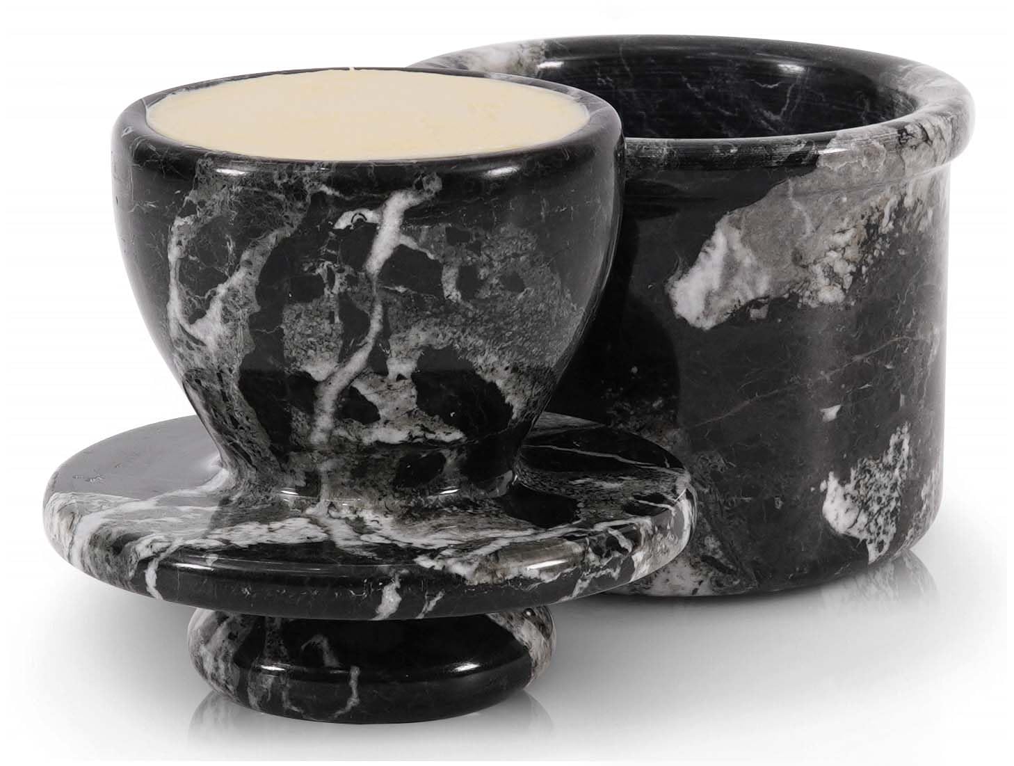 Radicaln Marble Butter keeper 4.25" Inches Black Zebra Handmade French Butter Container For kitchen decor Ideal Butter Dish With Lid For Countertop Butter Crock For Counter With Water
