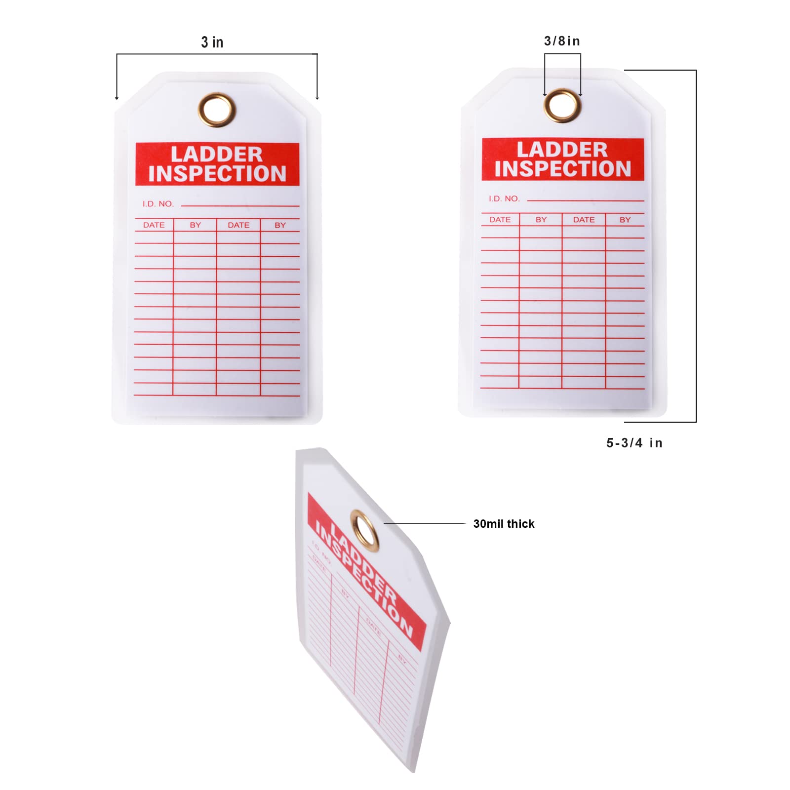 Lionshop Heavy Duty Inspection Record Tag, Legend