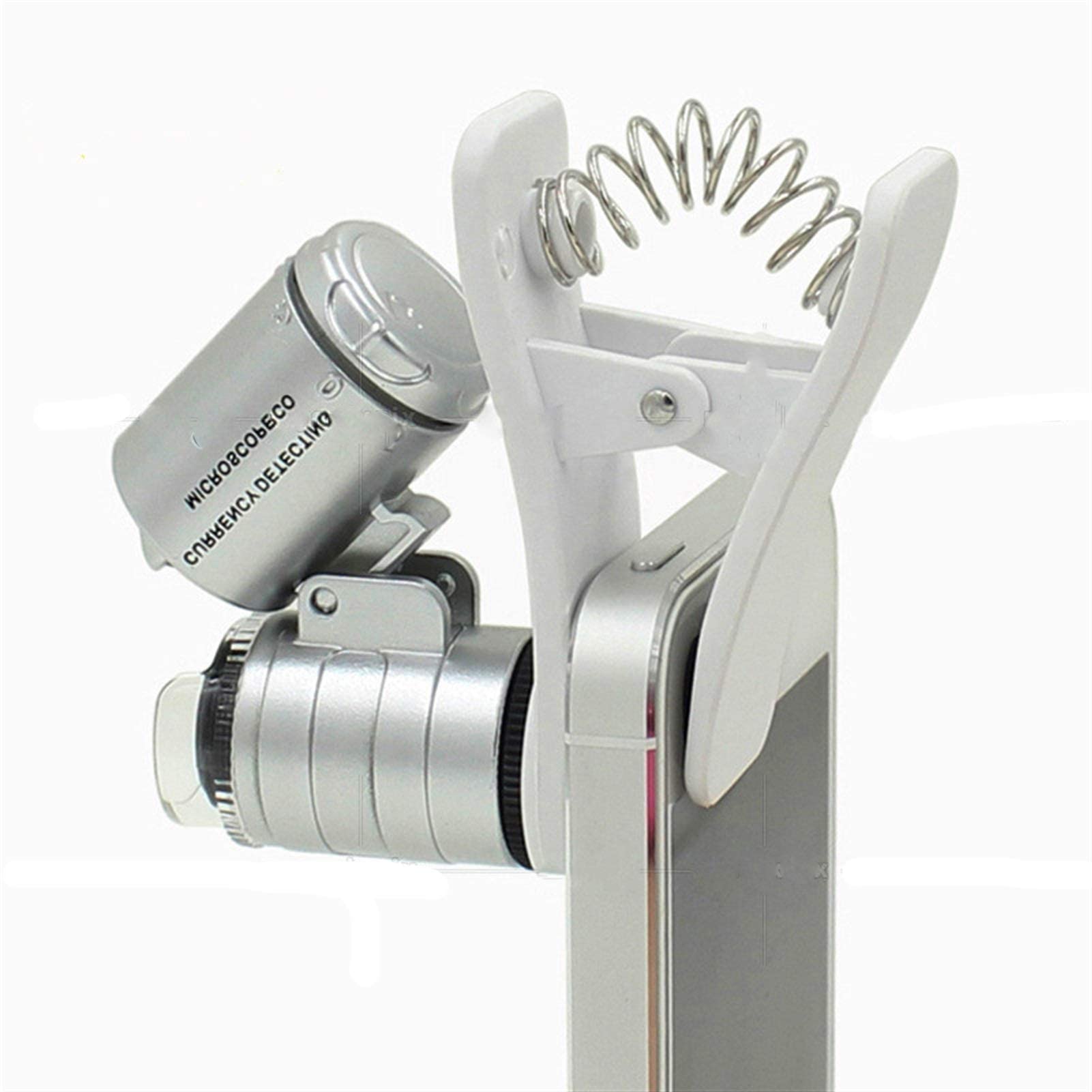 Mobile Phone Clip 60 Times Universal Portable Magnifying Glass ABS Plastic Optical Lens Microscope yynha (Size : 60X)