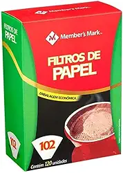 Filtro de Papel 102 Member's Mark Caixa com 120 Unidades (102)