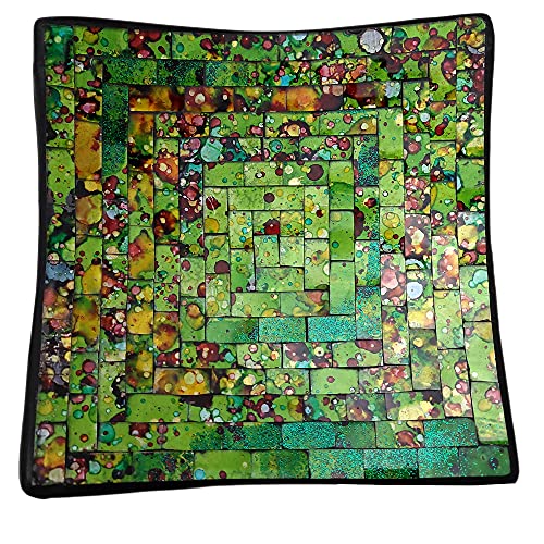 ART-CRAFT Dekoschale Mosaikschale grün Tonschale Schlüsselschale aus Terracotta mit handbemalten Glaselementen zu einem…