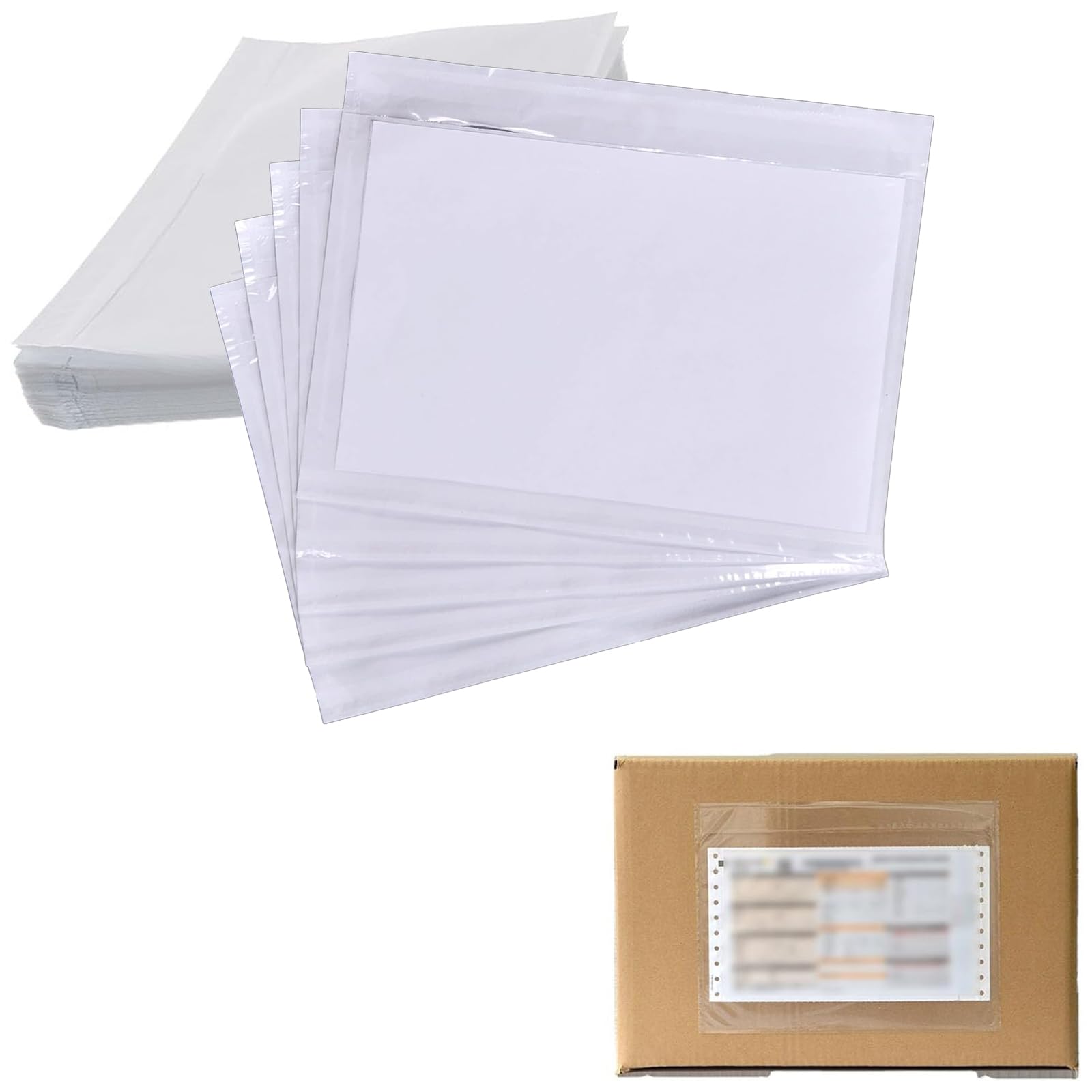 Bolsa Adhesiva Portadocumentos, Sobres Para Albaranes, Sobres Portadocumentos Adhesivos, Bolsa de Albaran, Guarda Albaranes, Facturas, Se Adapta a Documentos de Tamaño A5, 25 Piezas, Transparente
