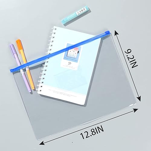 Miniatura 6 de Cedilis Paquete de 60 carpetas transparentes con cremallera, bolsa de plástico con cremallera tamaño A4, sobres de archivos con cremallera de