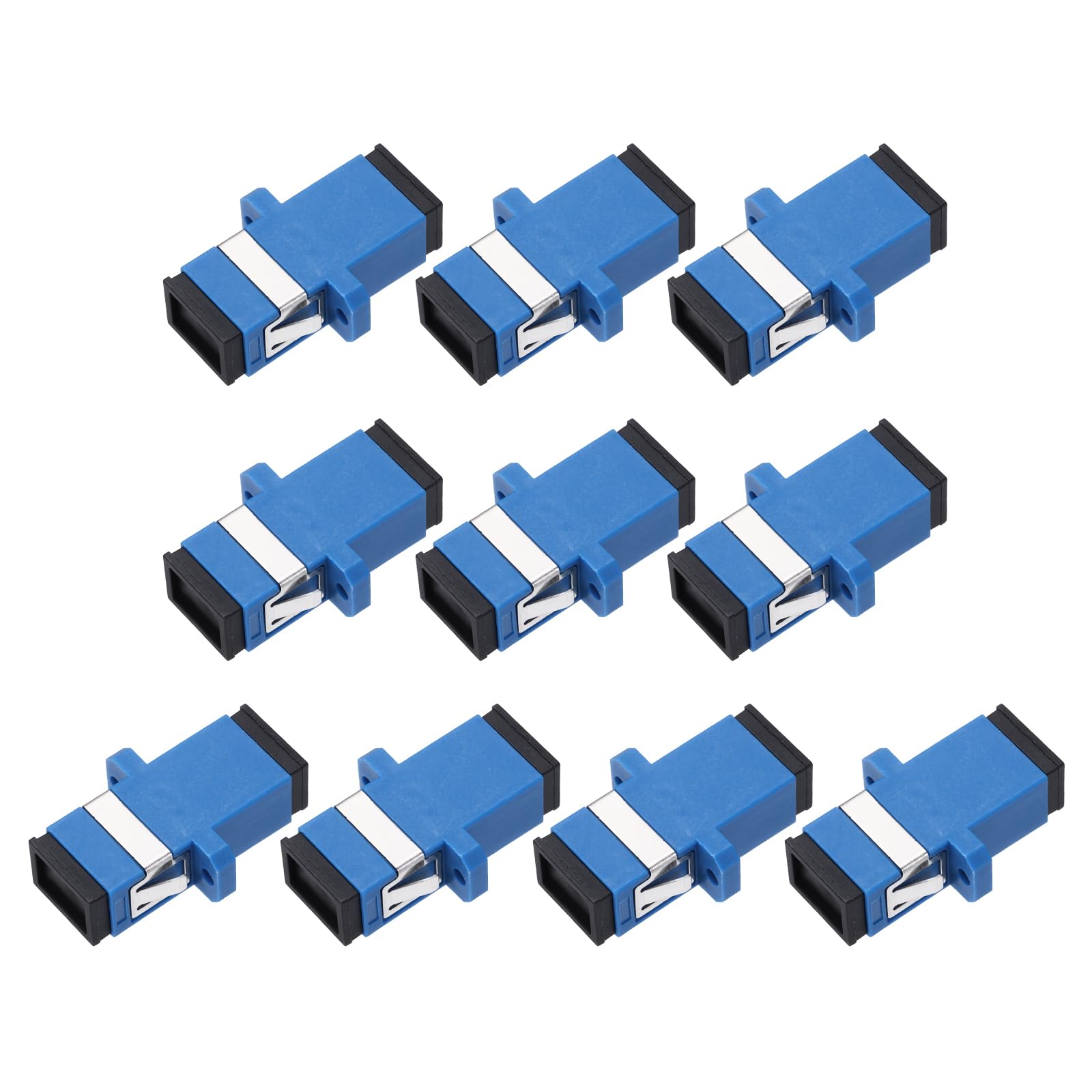 QUARKZMAN Łącznik światłowodowy SC/UPC Single Mode Simplex adapter światłowodowy wtyczka światłowodowa do sieci Internet, opakowanie 10 szt