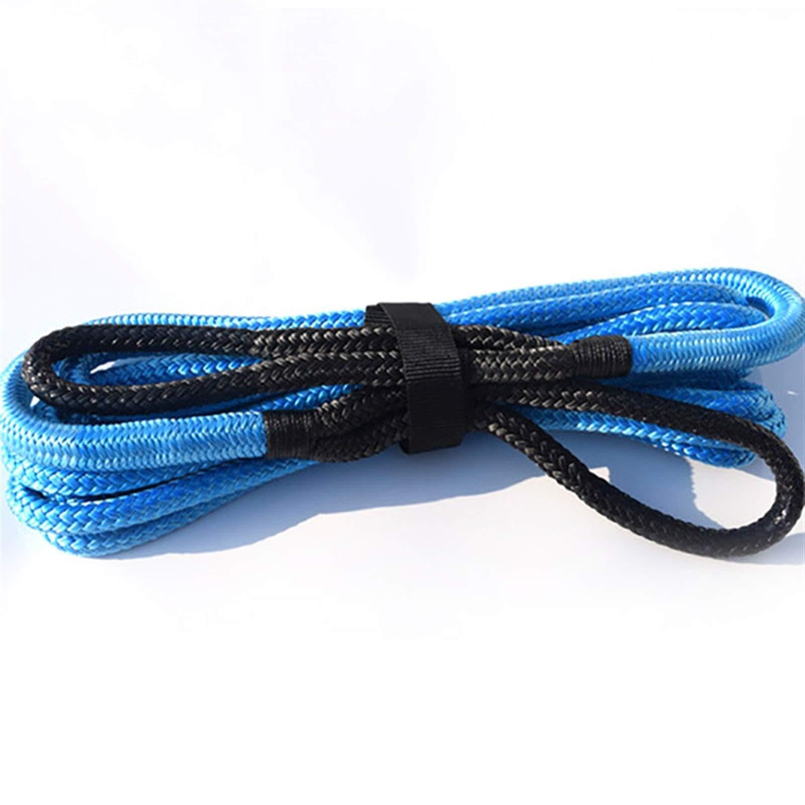 Zestaw lin syntetycznych do wyciągarek 3/4 "* 20ft Lina Kinetyczna, Lina Energetyczna 19mm * 6m, Liny do odzyskiwania z góry, liny holownicze(Blue 12mm 6m)