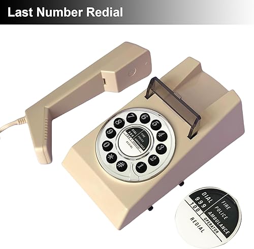 Miniatura 5 de Teléfono de pared vintage de línea fija para el hogar, teléfono de pared con cable, teléfono retro para personas mayores, teléfonos de línea de