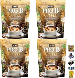 300 grams (30 Sachets) Roasted Delicious 32 in 1 Vegan Snack Arabica ProBCoffee ByMemymaid Instant Coffee Mix Healthy (of 4) By Beautygoodshop [Get Free For You Beauty Gifts]