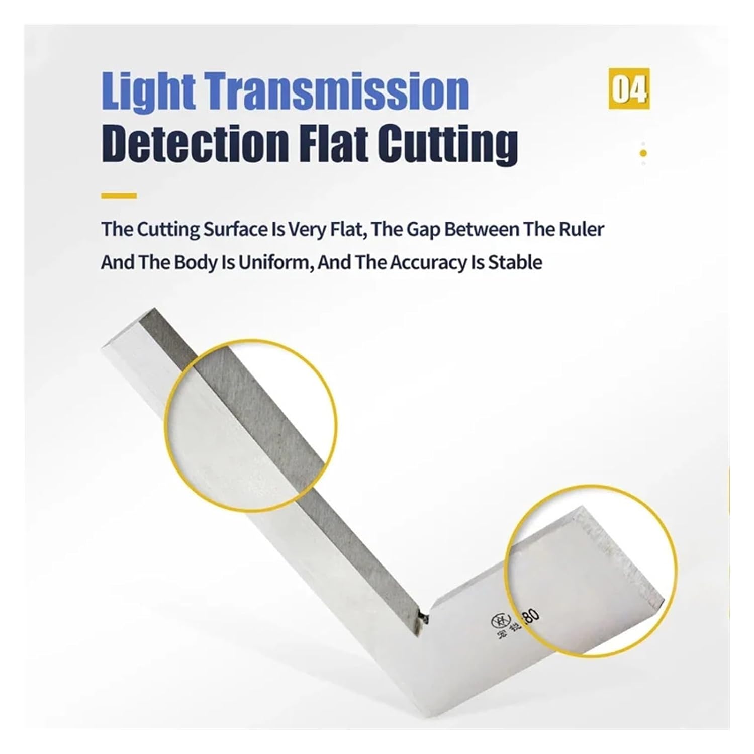 Blocks Gauge Set, 90 Degree Knife Edge Square Ruler Measuring Multi Angle Bladed Try Square Angle Ruler L-Shaped Ruler Set Squads Gauge Tool Woodworking Tools(200x125 Square Ruler)