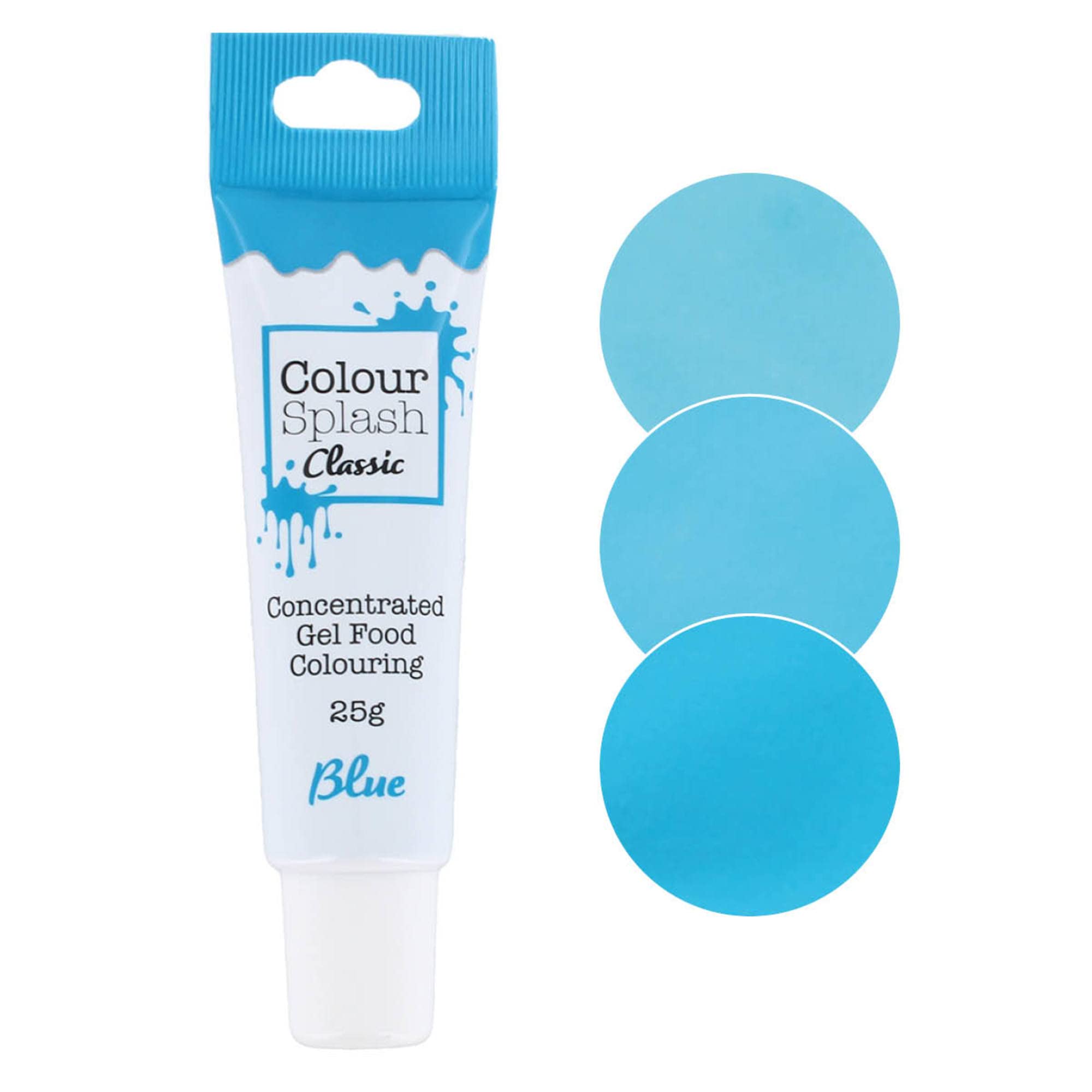 Colour Splash Food Colouring Gel Tube, Edible Ingredients, Highly Concentrated Gels, Easy to Use Squeezy Tubes, Transform Plain Cakes Into Bright, Eye-Catching Creations - Blue 25g