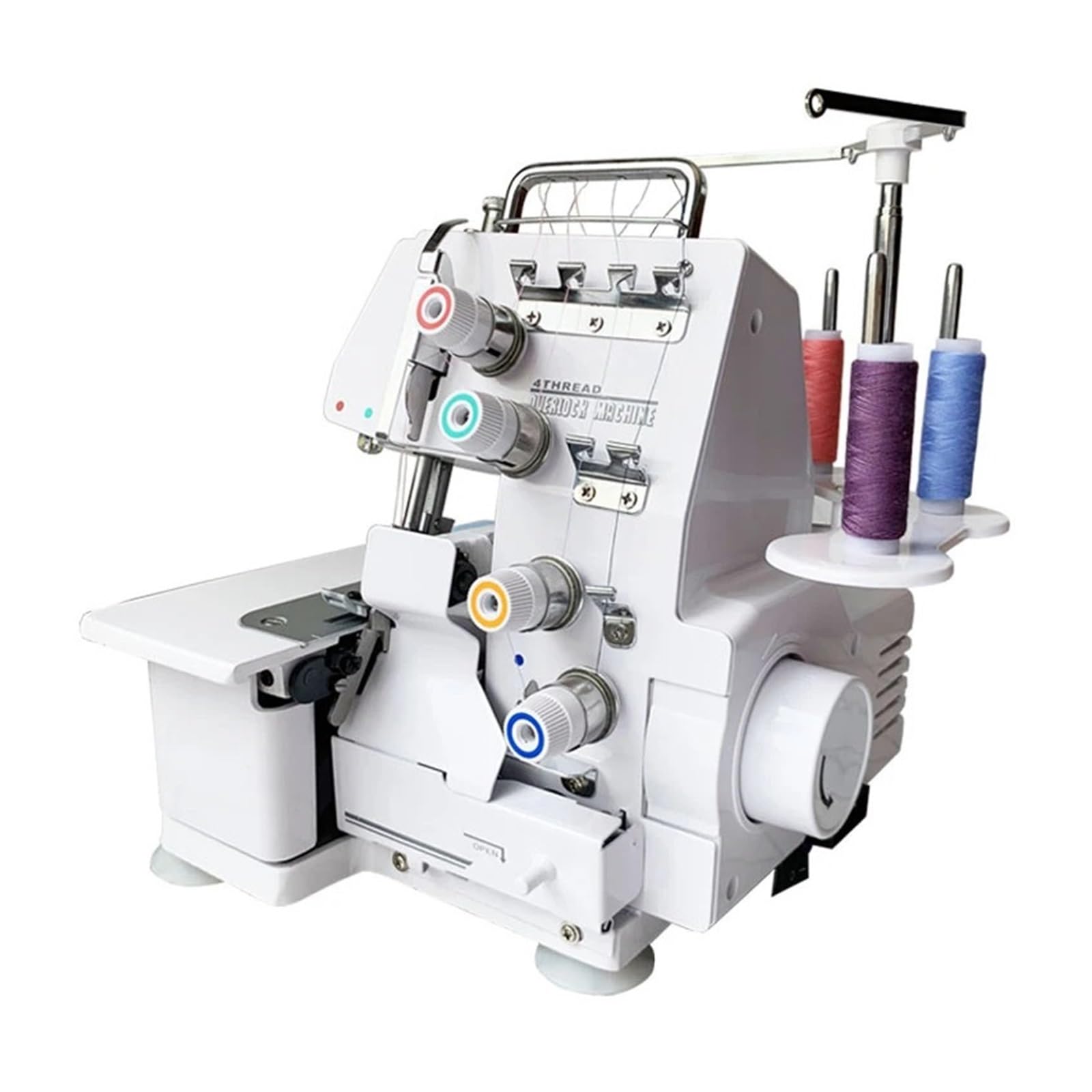 Máquina overlock eléctrica doméstica pequeña de Tres Hilos y Cuatro hebras, de Escritorio, Mini, Sencilla, fácil de Usar.