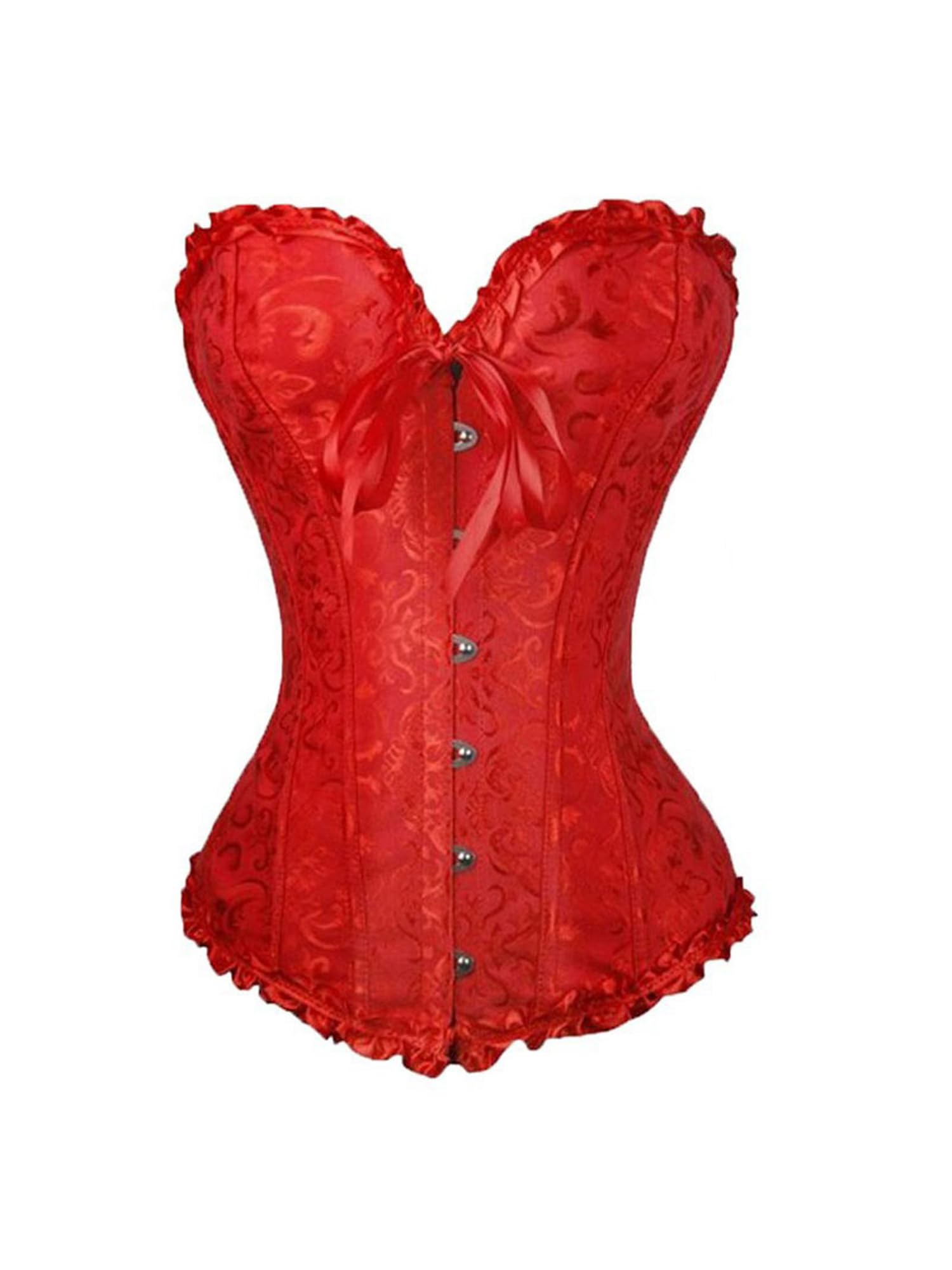 Sexy outfit Damski gorset w dużych rozmiarach Stylowy, kwiatowy, żakardowy gorset gorsetowy Sznurowany gorset modelujący biust