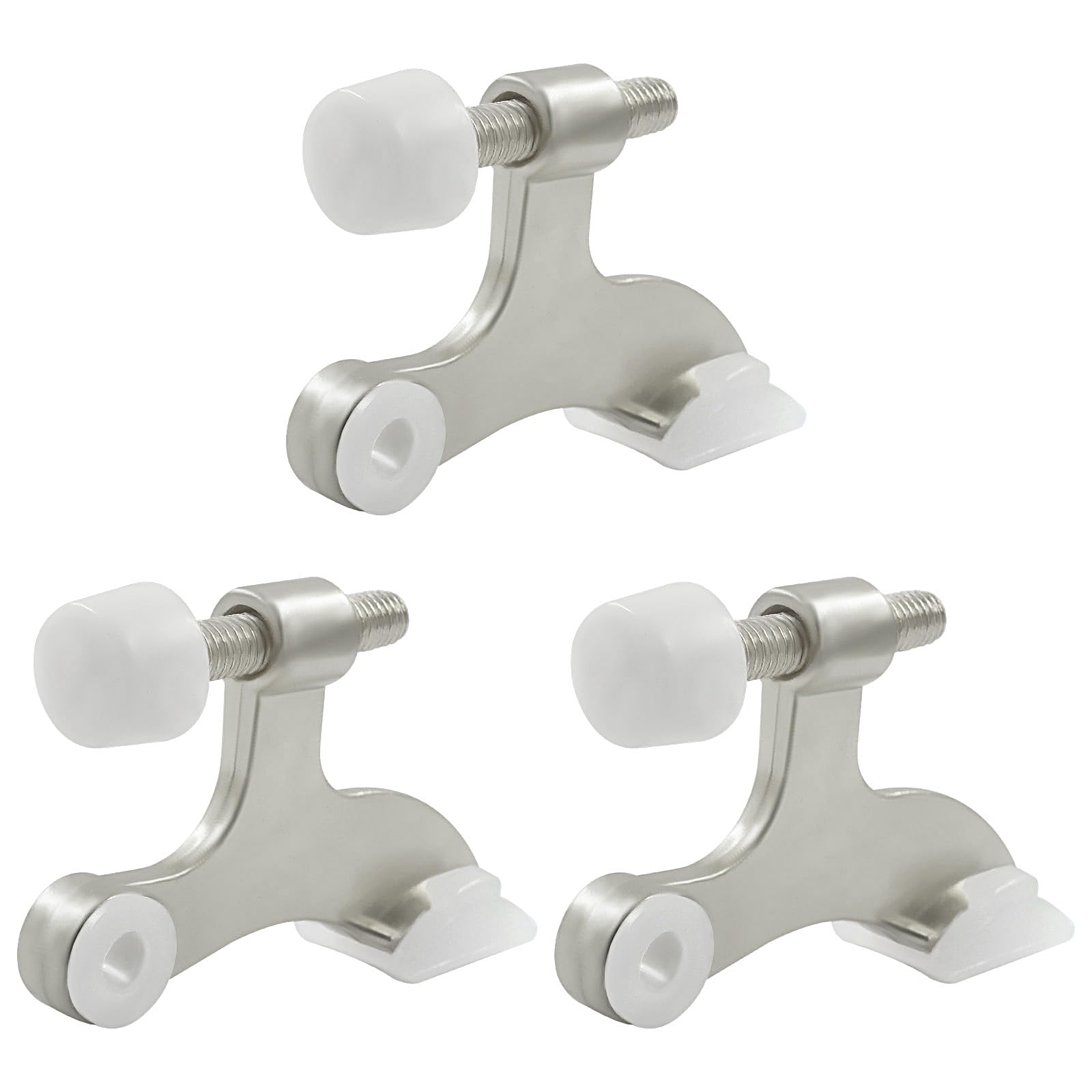 Cjueiom 3 Pack Hinge Pin Door Stopper Brushed Satin Nickel
