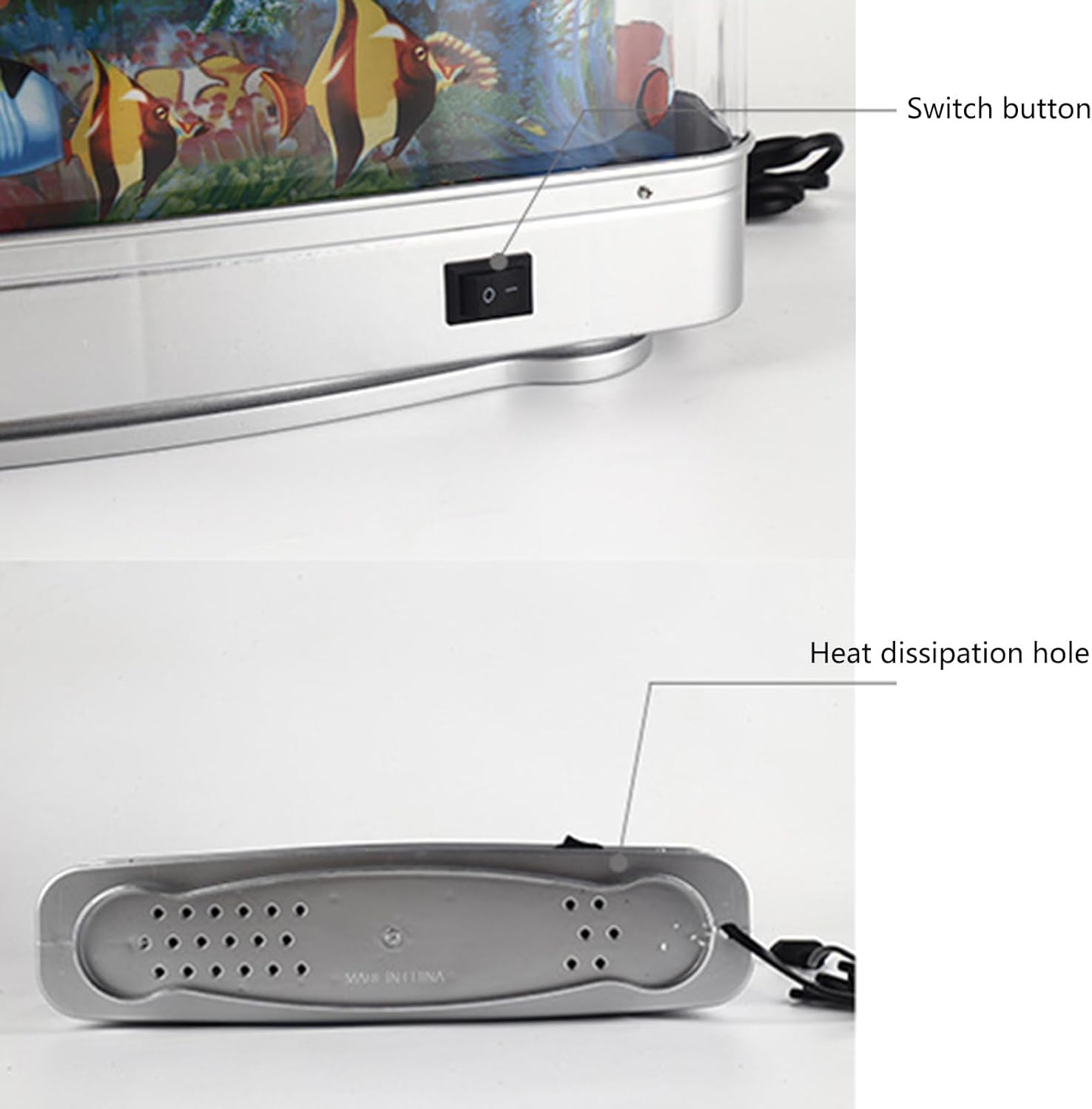 Realistic Fishtank Lamp Simulation Aquarium Fish Light LED Decorative Lamp for Home Bedroom Office Desk Decoration Realistic LED Fish Night Light