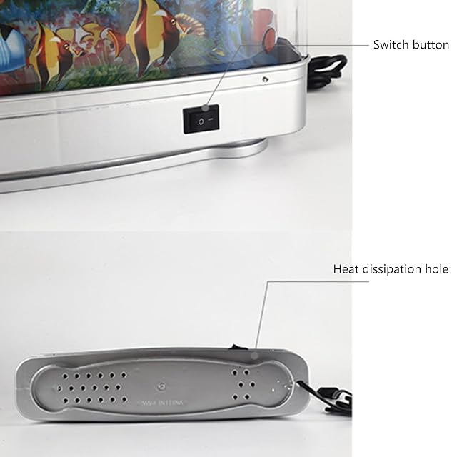 Foto 3 de 8 de Qsvbeeqj Life Like - Lámpara LED de peces para acuario, luz nocturna con peces en movimiento, brillo suave…