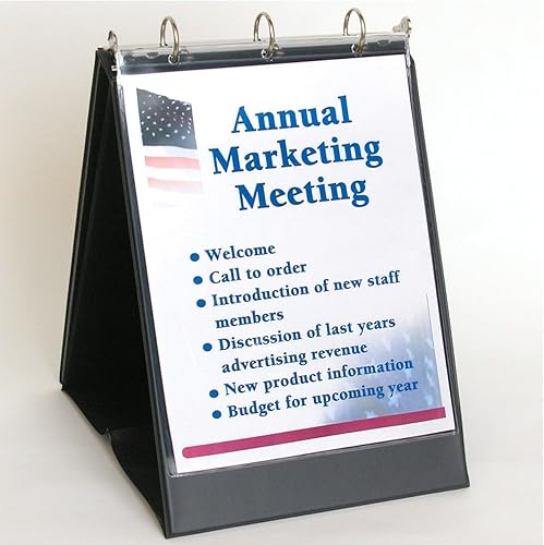 Vista 2 de StoreSMART VH430-20 - Carpeta de presentación con caballete con tapa abatible, vertical, color negro, paquete de 20