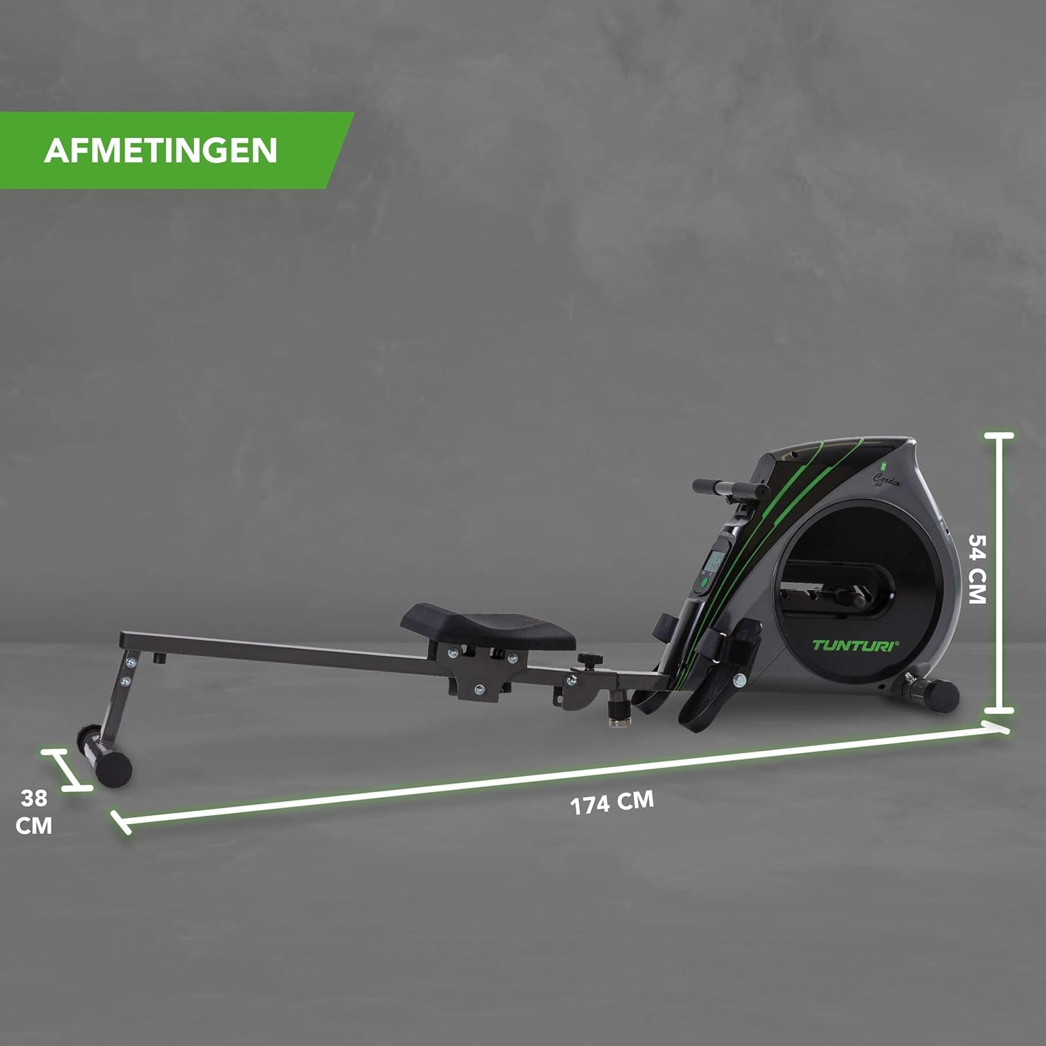 Dimensions of Tunturi Cardio Fit R20 Rower