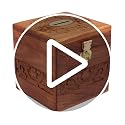 Image of Wooden Money /Piggy Bank, Money Box, Coin Box with Carved Design for Kids /Children. with Lock (Wooden Money Bank Coin Storage Kids 14)