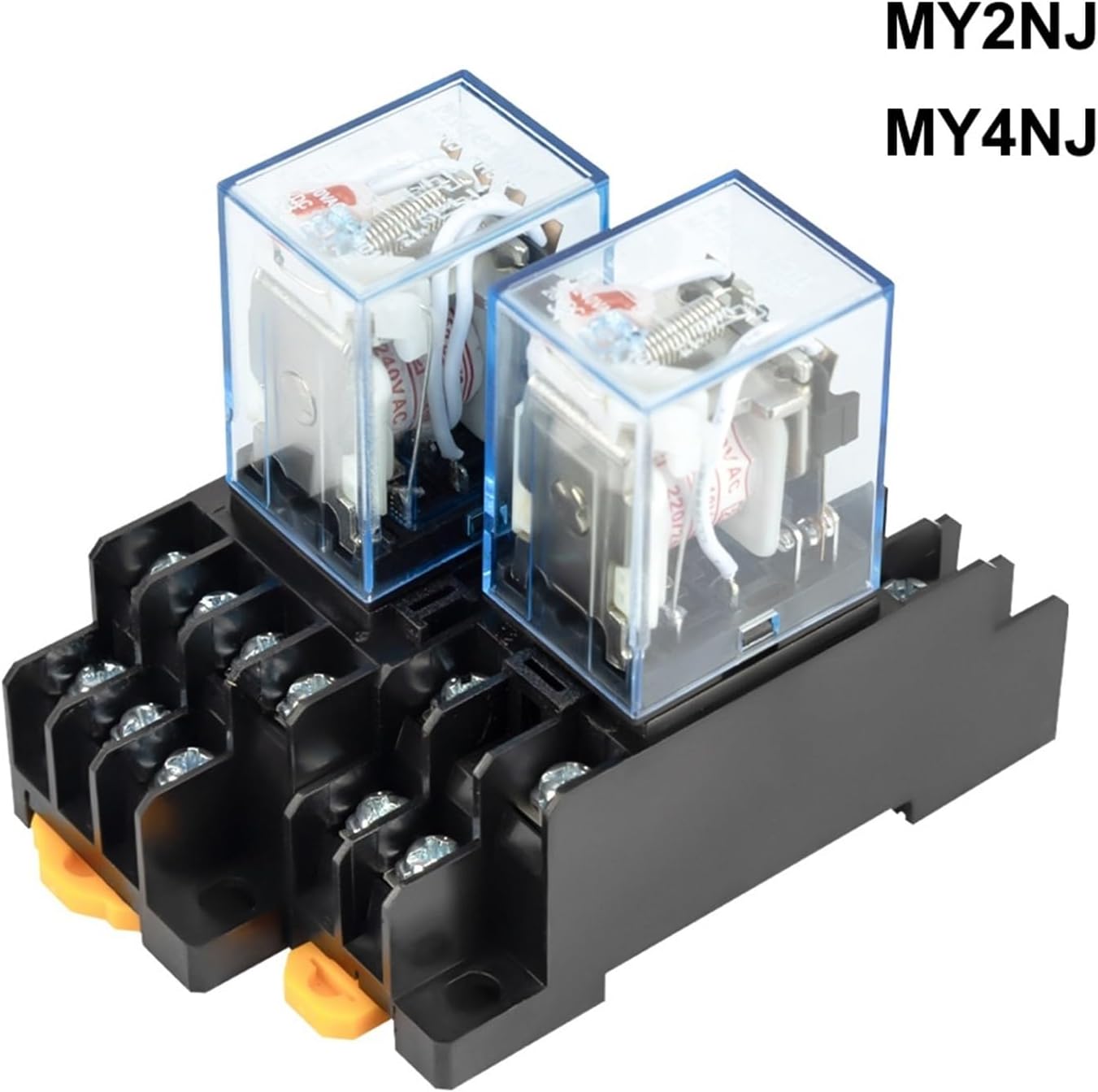 5A MY2NJ MY4NJ Relay Coil General Micro Mini Electromagnetic Switch with Socket Base AC 110V 220V DC 12V 24V(AC220V MY4)