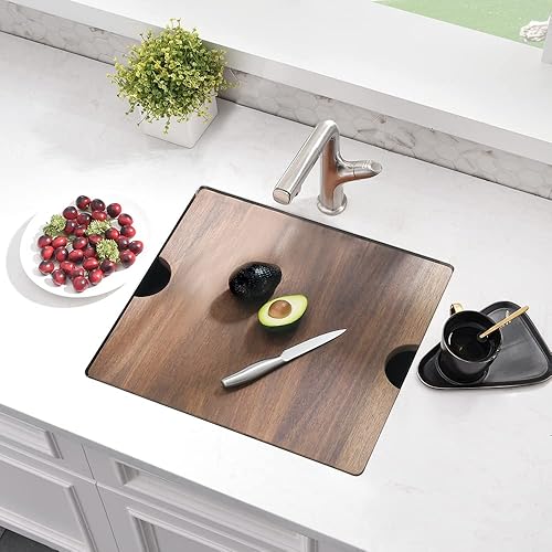 Miniatura 4 de BoomHoze Fregadero de barra de montaje inferior de 21 pulgadas, fregadero de cocina de montaje inferior de 21 x 18 pulgadas, estación de trabajo,