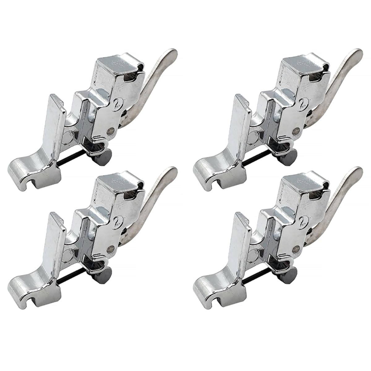 4PCS Snap On Low Shank Adapter Presser Foot, Adjustable Rolled Hem Foot, Sewing Machine Zipper Presser Foot, Adapter Presser Foot for Brother Singer Janome Toyota Kenmore