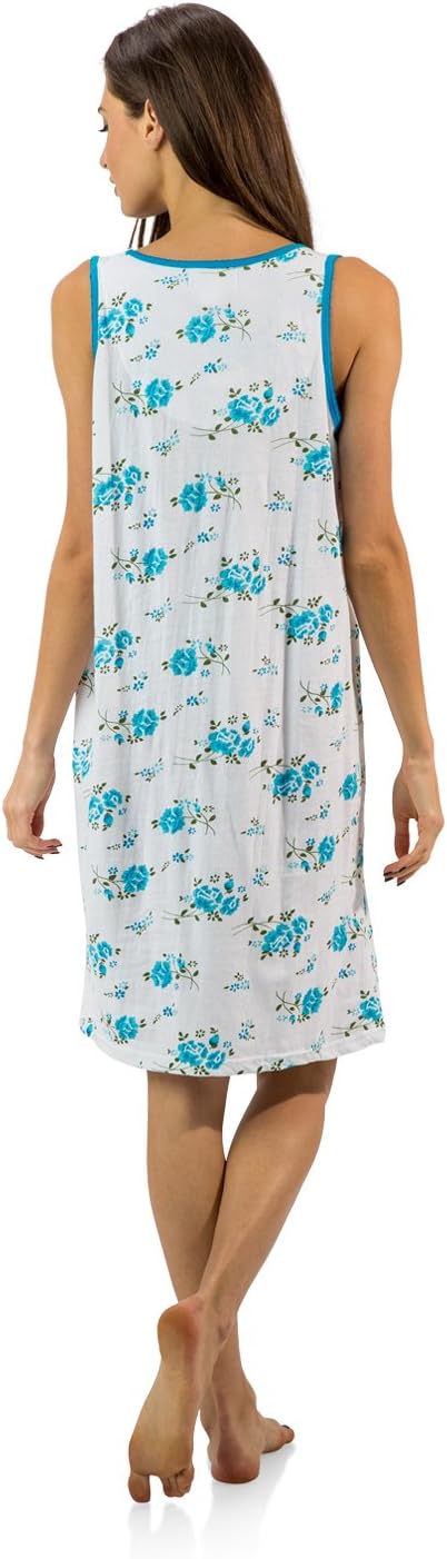 Casual Nights Women's Cotton Sleeveless Nightgown Chemise