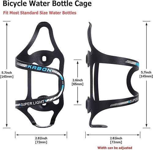 Miniatura 2 de KABON Soporte para botella de agua para bicicleta, aleación ligera de aluminio, carga lateral, soportes de jaula de botella de agua para bicicleta