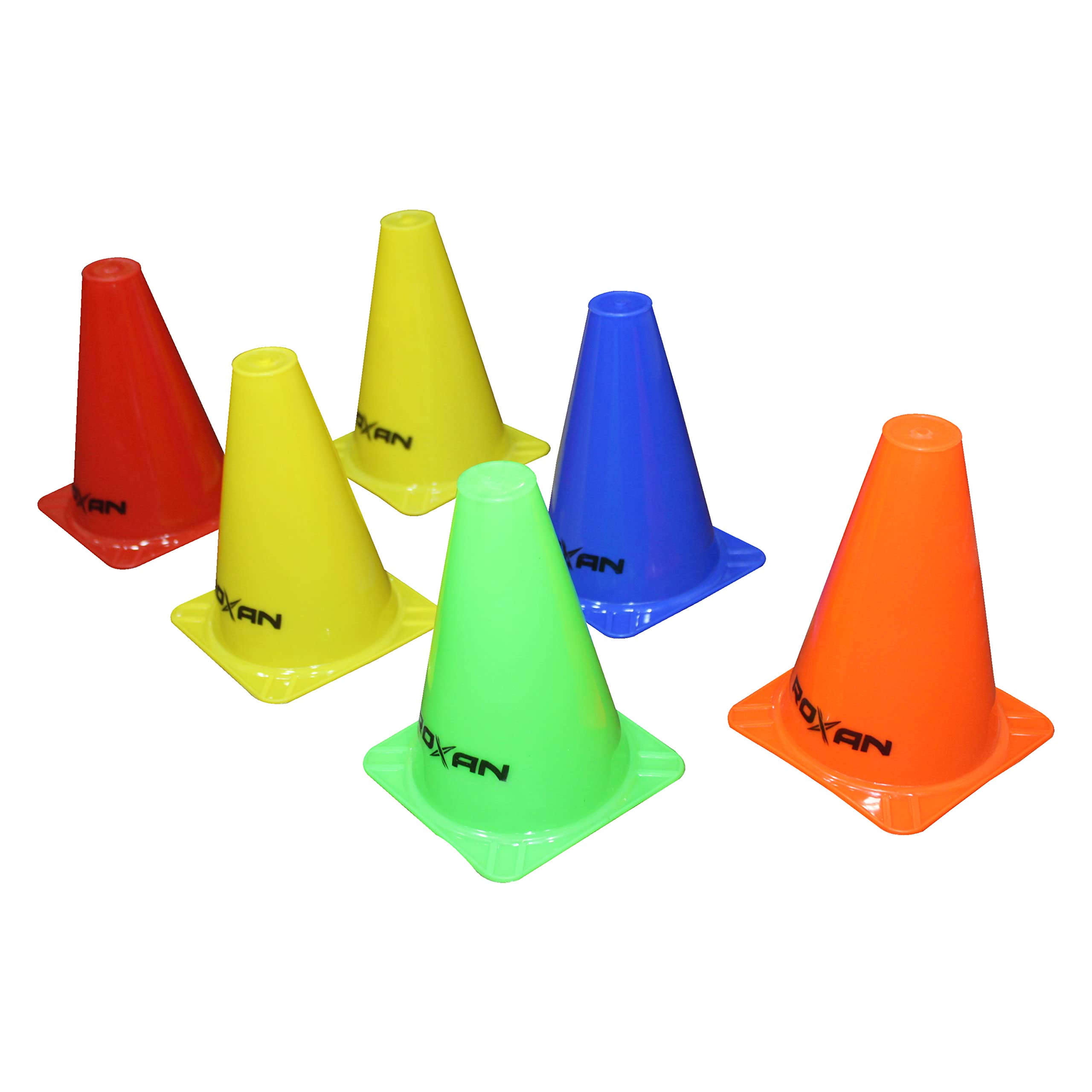 Roxan Agility Marker Cone 6 inch Set of 12 for Running practices | Track and Field Marker Cone for Unisex Adults Multi Color-image-42