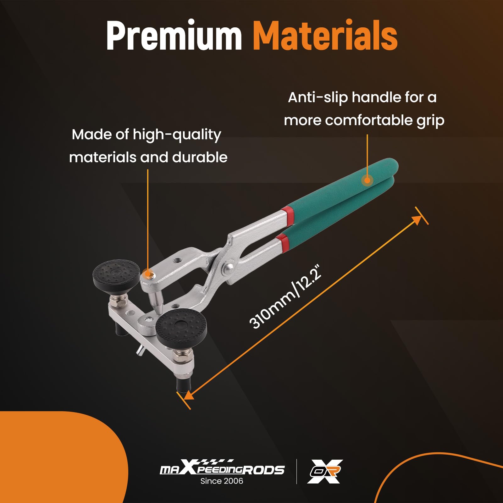 maXpeedingrods Strumento per la riparazione di ammaccature auto, parafango per portiera auto, pinza a crimpare E-dge in ferro, pinza per riparazione ammaccature, con 8 testine di ricambio per auto