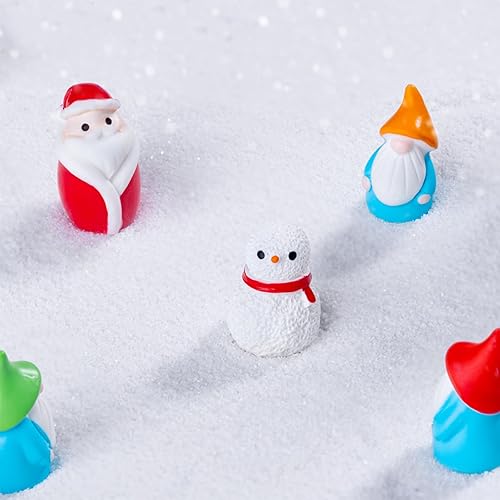 Miniatura 44 de 17 figuras miniatura de Navidad de resina para ocultar Papá Noel, muñeco de nieve, pingüino, reno, árbol de Navidad para mesa de jardín, globo