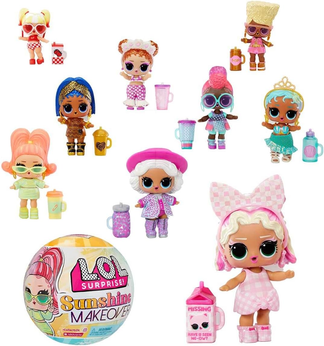 L.O.L. Surprise! Sunshine Makeover Doll UV Color Change Toy with 8 Surprises, Water Features & Accessories, Posable Doll Toy, Collectible Gift for Girls