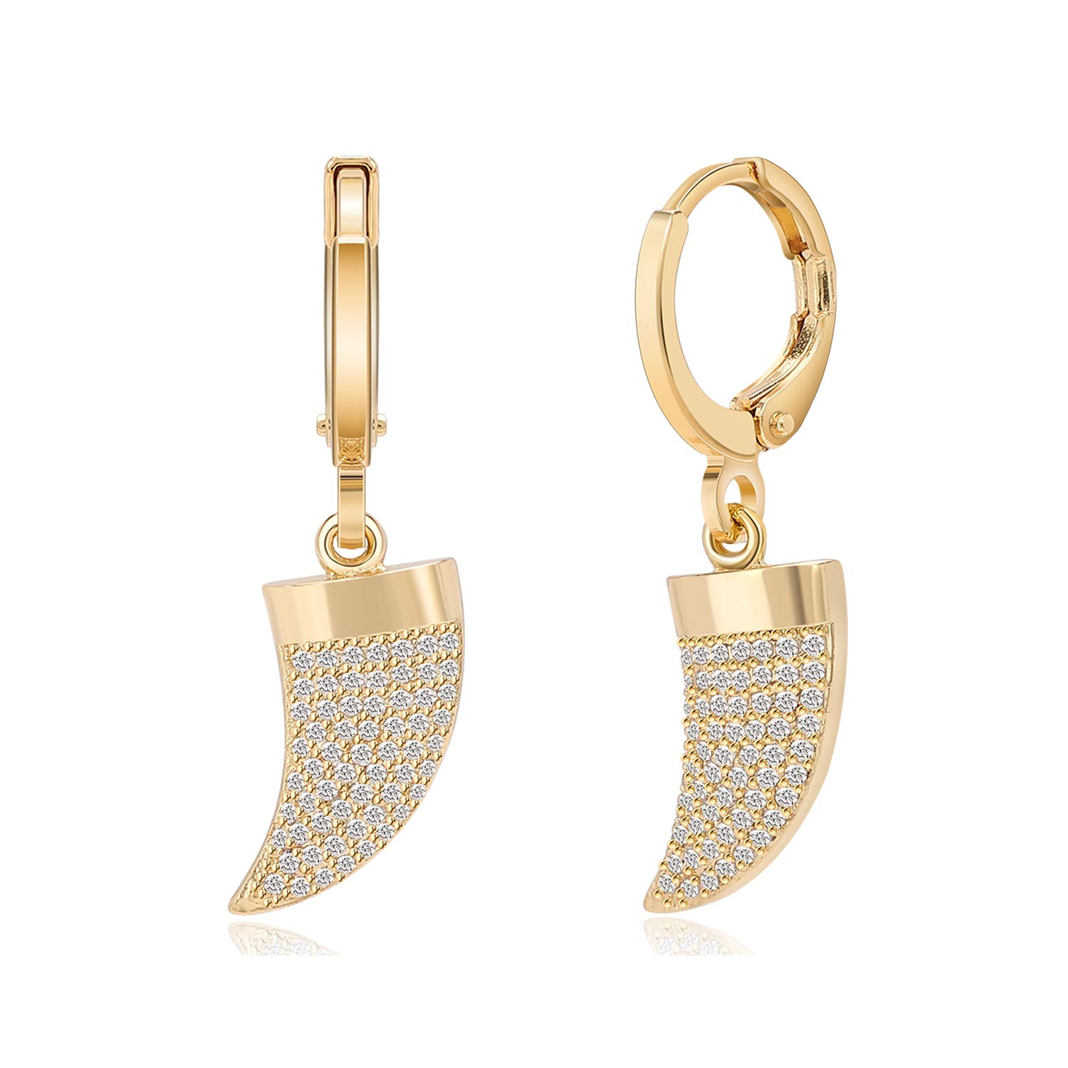 SANNYRA Huggie Earrings for Women - 14K Gold Plated Beach Sea Drop Dangle Earrings - Starfish Butterfly Moon Star Seashell Beachy Jewelry