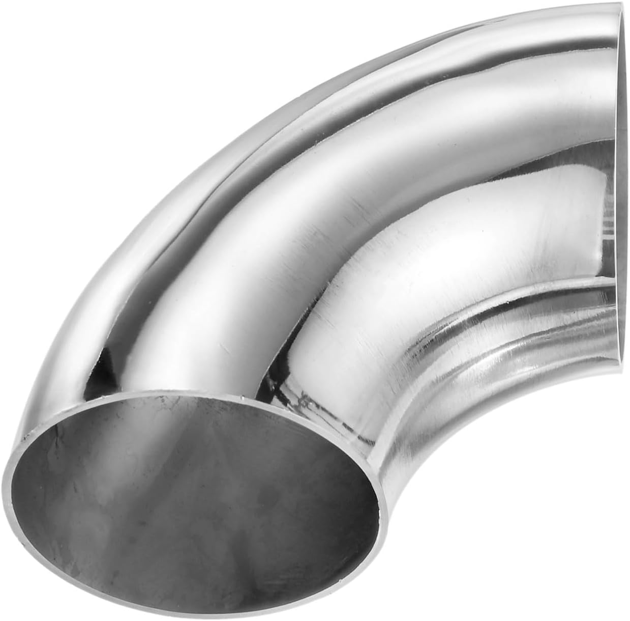 4-Pack OD 3.5 Inch 90 Degree Mandrel Bend Elbow, Thicken 1.5 mm 304 Stainless Steel Exhaust Elbow Pipe for Car Modified Exhaust System, Stair Handrail Bend, Height 141 mm