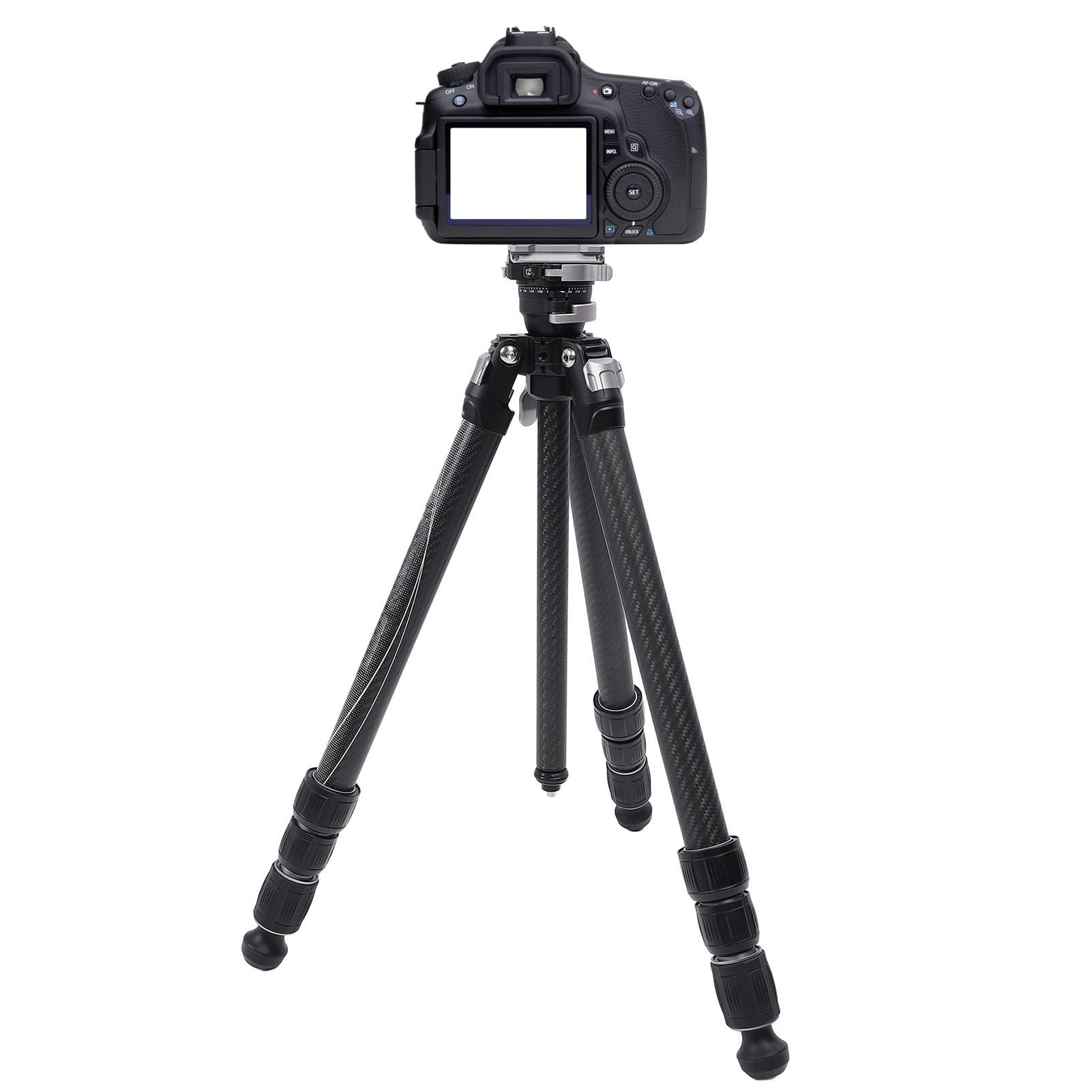 Statyw do Aparatu z Włókna Węglowego 4 Sekcje Nóg Hydrauliczna Głowica Kulowa Regulowany Statyw do Fotografii, Duża nośność, Niewielka Waga, dla Profesjonalnych Fotografów