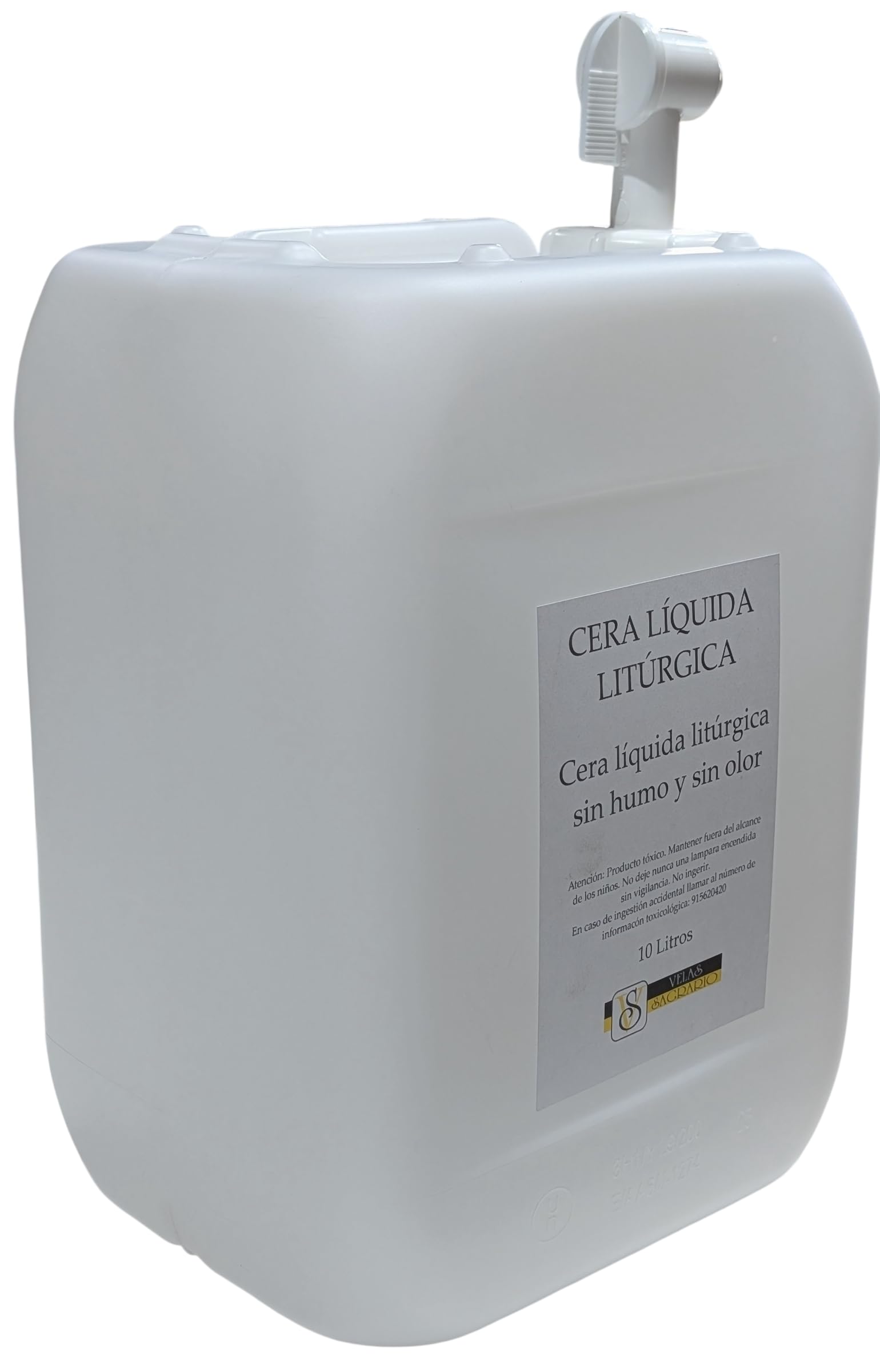 Parafina Líquida 10 Litros con Grifo, para Quinqués, Antorchas, Lámparas de Aceite, Velas