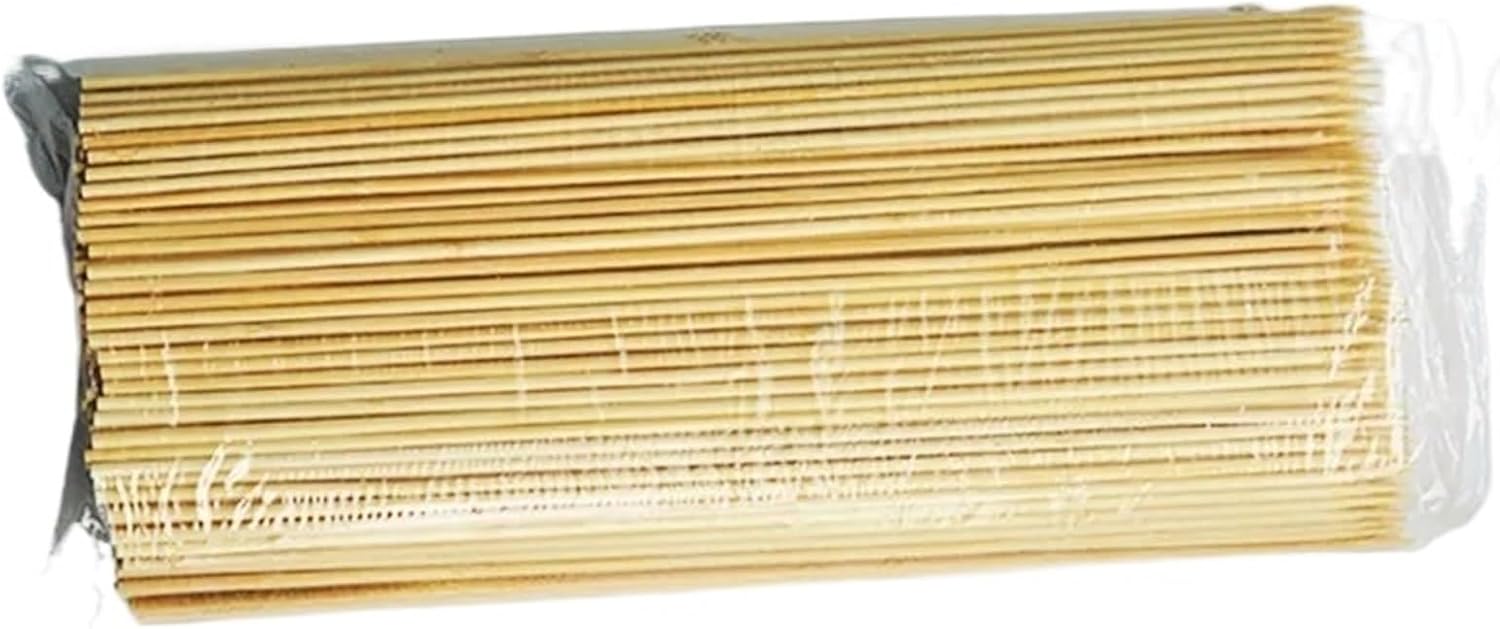 30cm X 4mm 100pcs Disposable Bamboo Skewers Natural Wood BBQ Skewers Potato Tower Sticks Meat Candy Restaurant Bar