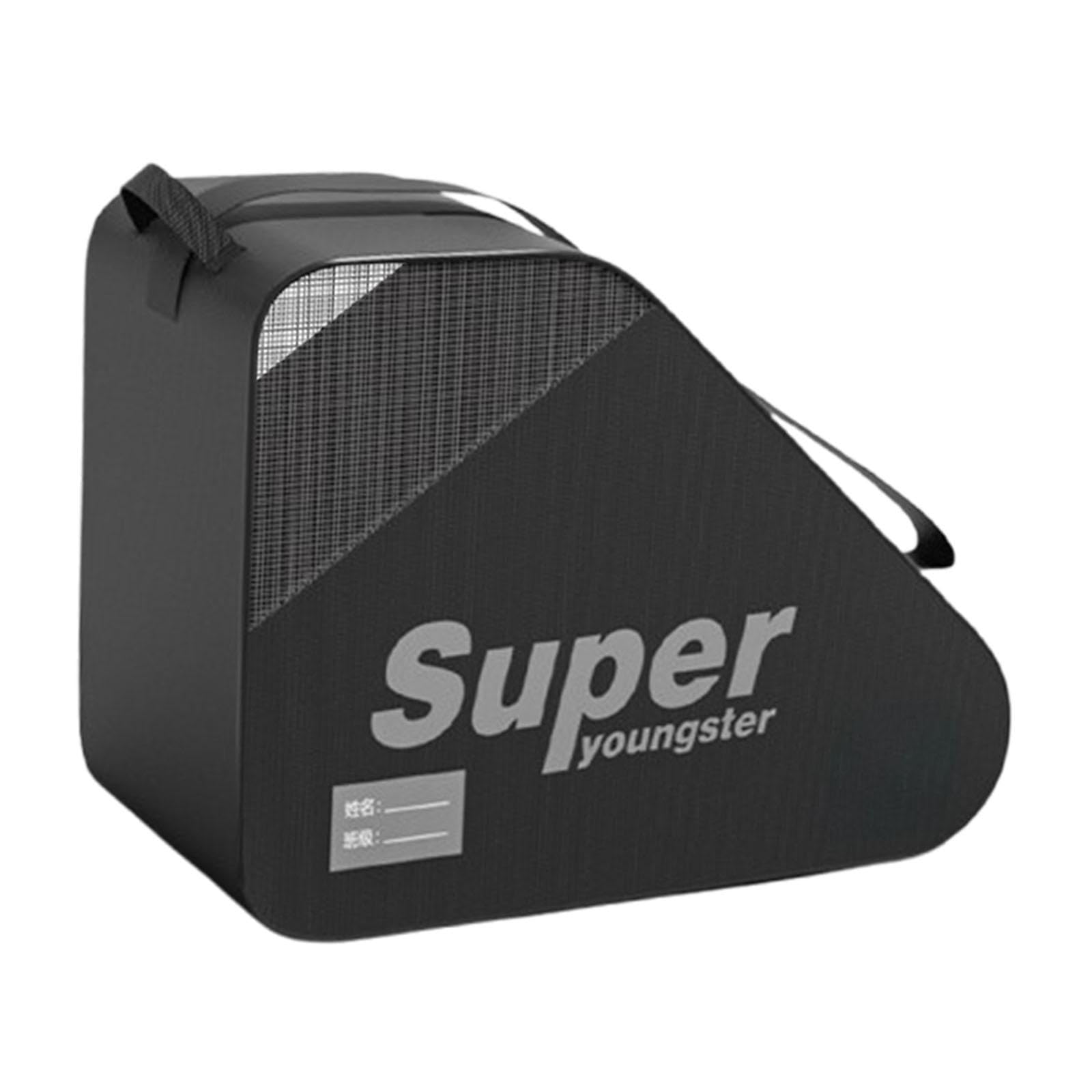 Roller Skate Bag for Women Men Portable Breathable Ice Skate Bag with Handle Black| Sports Equipment | Outdoor Sports Gear | Exercise Gear