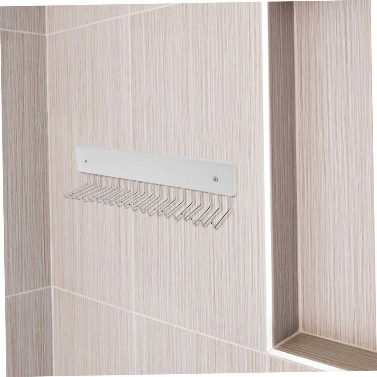 Cabilock 2stücke Wandgürtelhalter mit Haken Krawattenorganizer und Gürtelorganizer für Kleiderschrank Aufbewahrungslösung für Schals BHS und Schlüssel Metallkonstruktion für Langlebigkeit