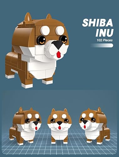 Miniatura 5 de Apostrophe Games Juegos de bloques de construcción Dogs &amp; Friends - 6 animales para construir, 661 piezas - Corgi, Husky, Pug, Shiba Inu, Yorkshire