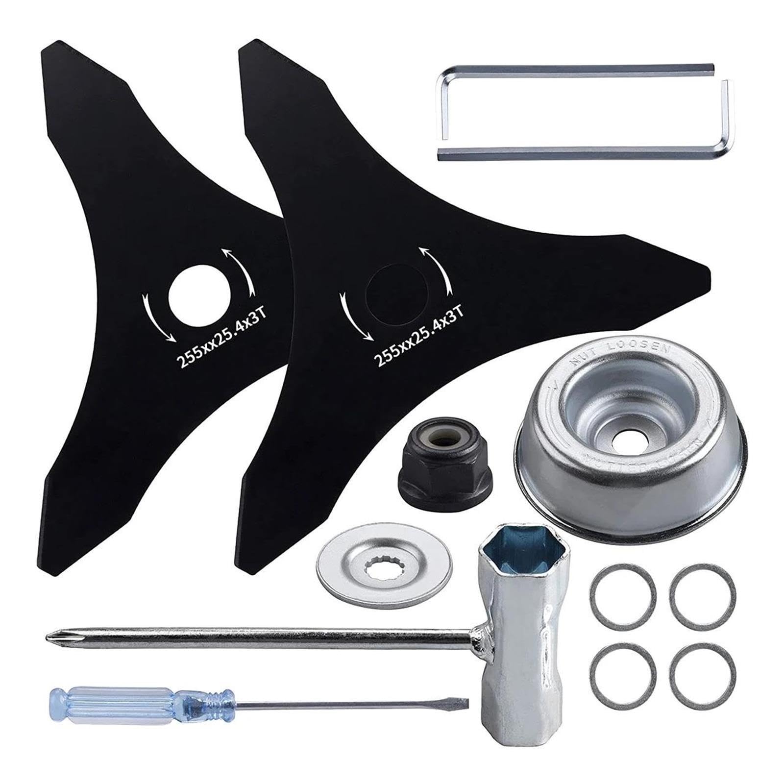 Cuchilla Cortadora De Cepillo De 3 Dientes, 255mm/10 Pulgadas De Diámetro, Deshierbe, Cortadora De Cuchillas, Accesorios De Repuesto para Cortacésped