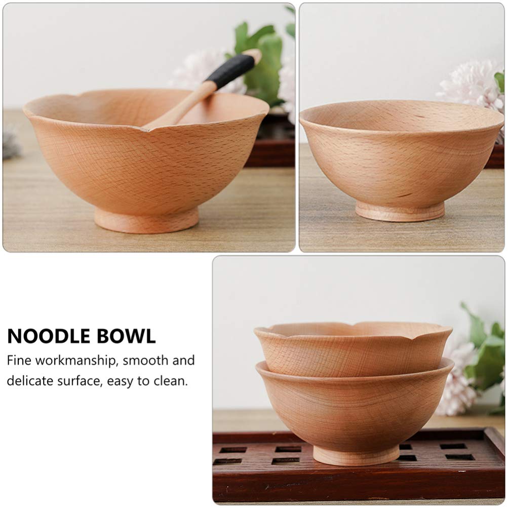 Cuenco de arroz de Fideos de Ensalada de Madera para ensaladas de Frutas y Cuencos para Servir