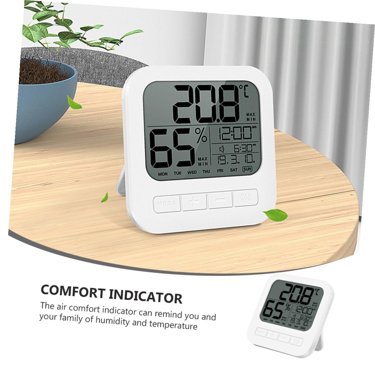 DOITOOL Hygro - Indicatore elettronico per casa, casa, ufficio, alta precisione, umidità per il monitoraggio del clima