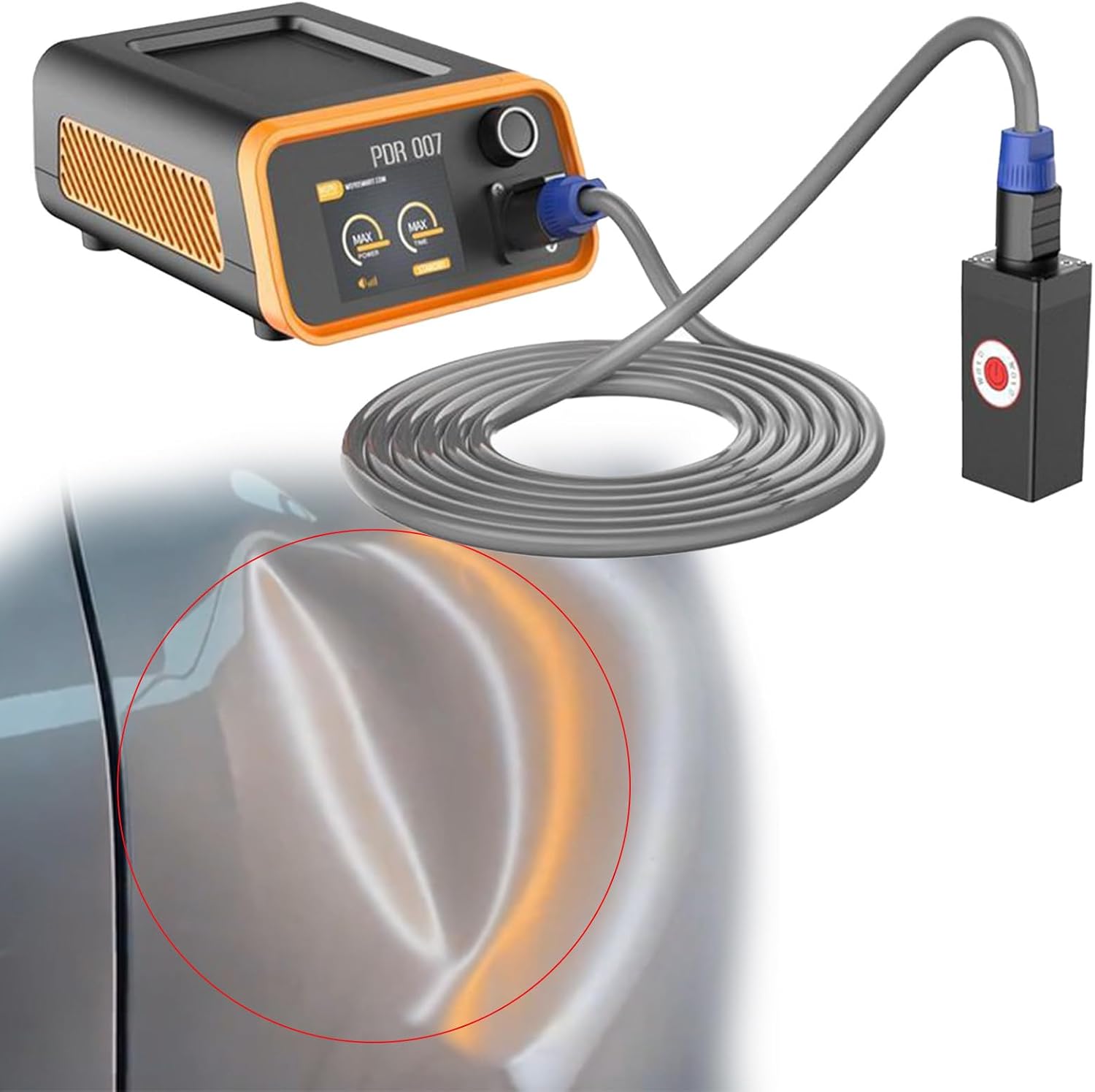 PDR 800 W elektromagnetyczne narzędzie do usuwania wgnieceń, wielofunkcyjne narzędzie do naprawy karoserii i lakierów, z magnetycznym ogrzewaniem indukcyjnym i pudełkiem grzewczym.