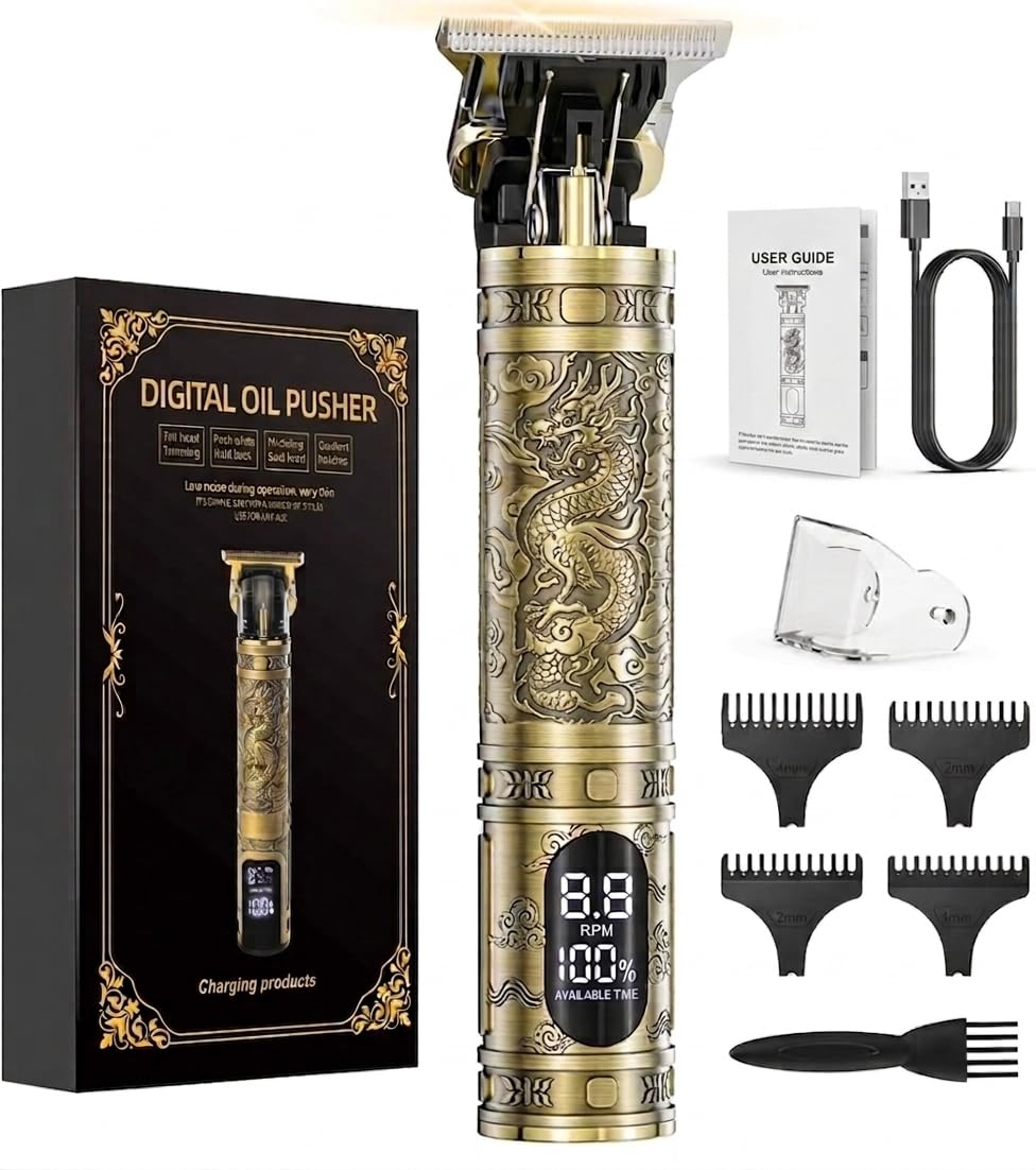 Maquina Cortar Pelo, Maquina de Afeitar Hombre, Cortapelos Hombre Profesional, Afeitadora Cortadora Eléctrica con 3 vel, Maquina Recortar Barba sin Cable, Maquina de Cortar el Pelo para Contorno