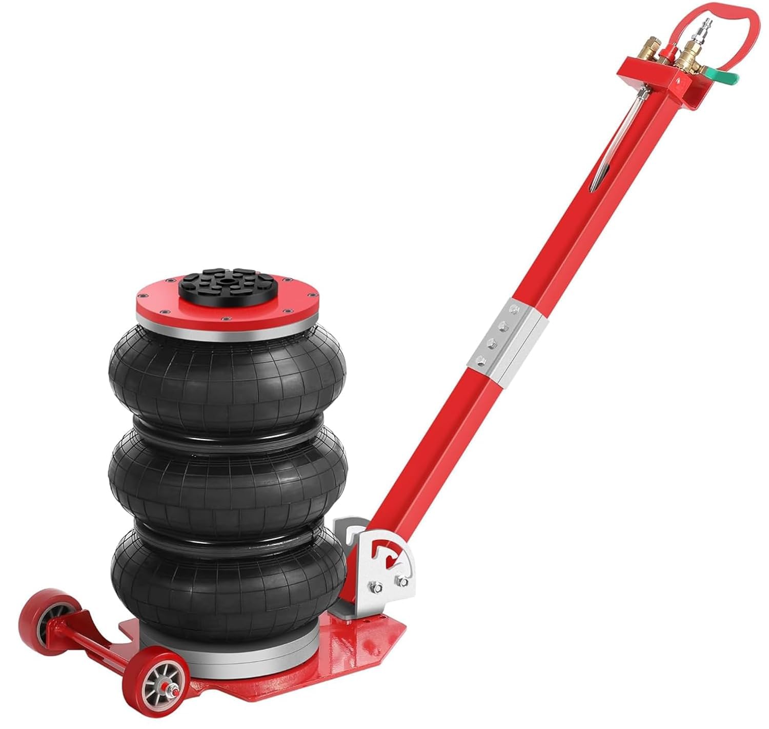 Hukums 3 Ton (6600 LBS) Triple Bag Pneumatic Air Jack – Quick Lift Air Jack with Extension Handle, 400 mm Max Lifting Height for Cars & SUVs-image-0