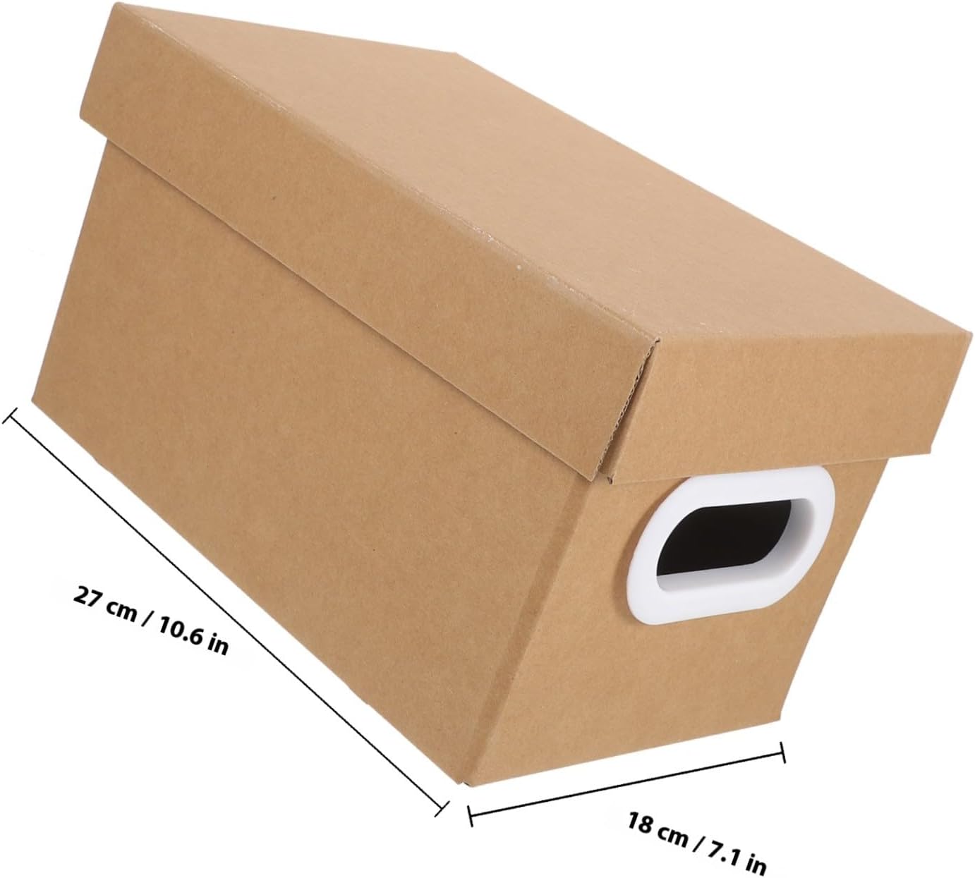 Uonlytech Kraft Box with Lid Large Capacity Paper Storage File Organizer image 2