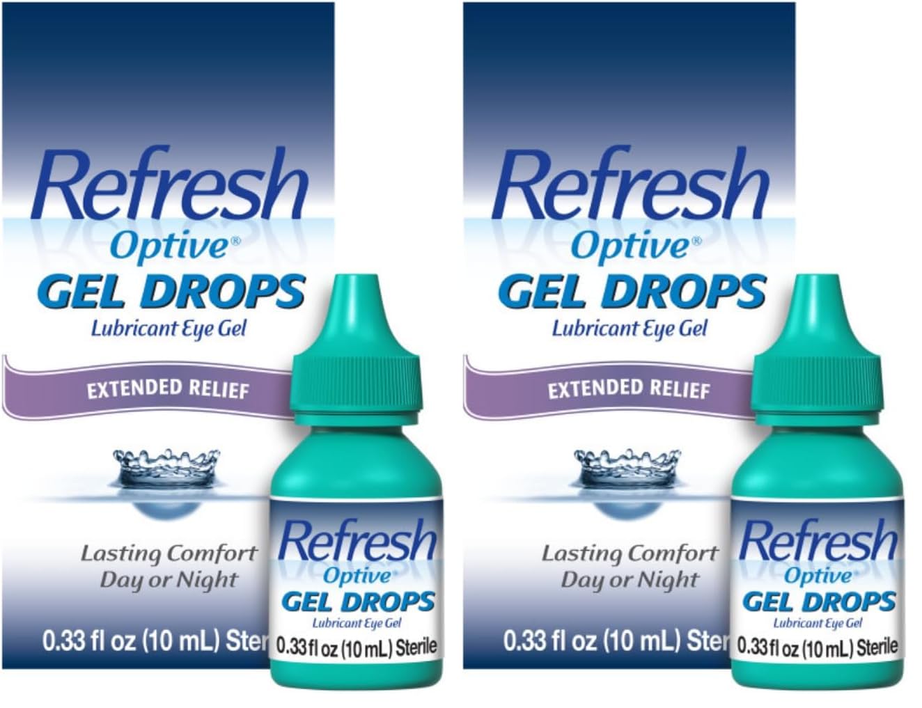 Refresh Optive Gel Drops Lubricant Eye Gel for Dry Eyes 0 33 Oz Sterile Pack of 2