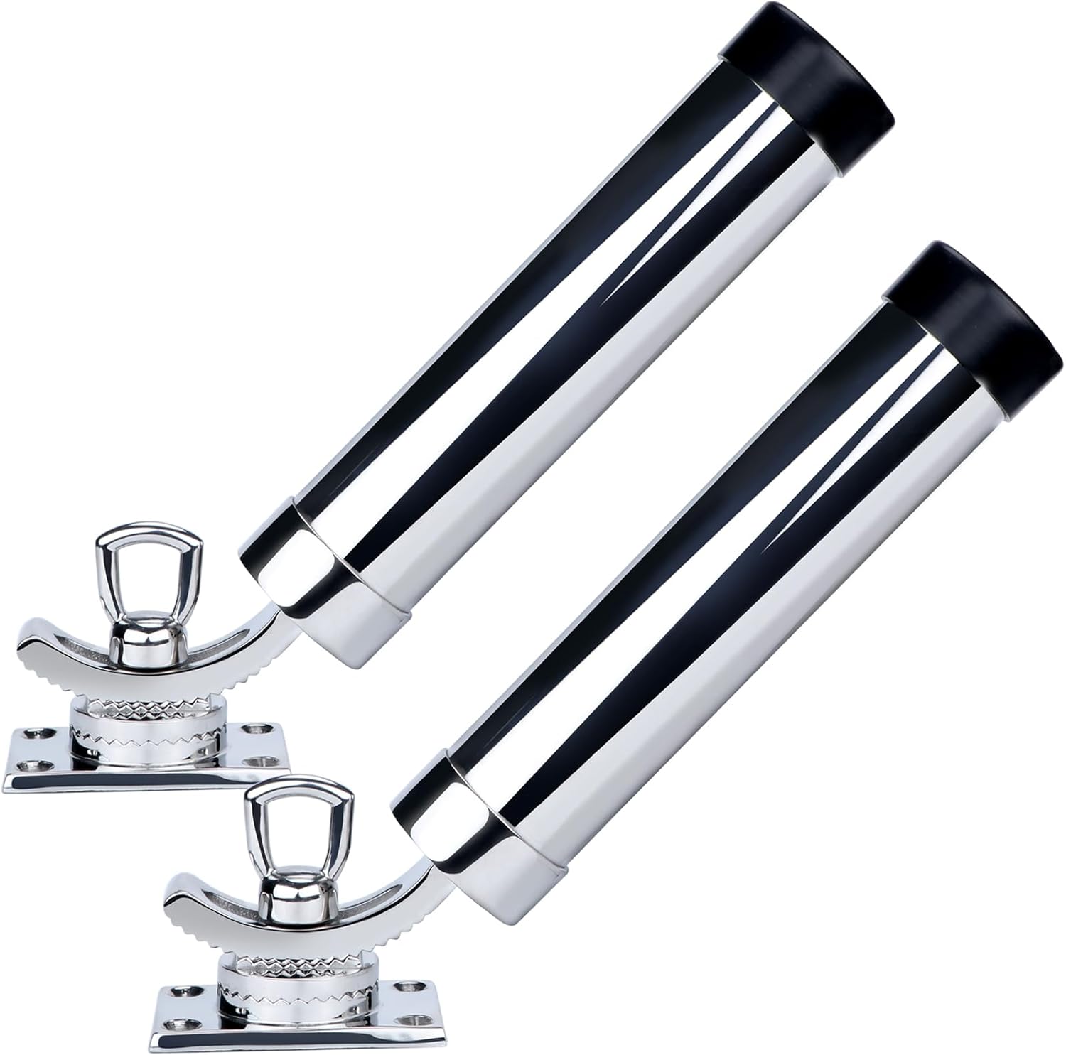 Marinebaby 2Pcs Fishing Rod Holder ,360° Adjustable Rod Outrigger,316 Stainless Steel Fishing Pole Support for Marine Boat Yacht