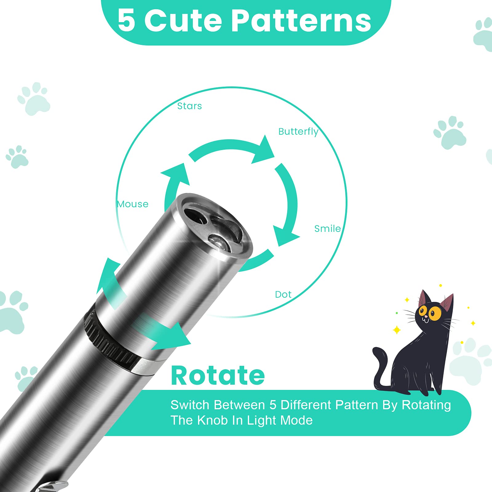 Jouets Interactifs Pour Chats Et Chiens, Jouet Chat Avec Voyant Led, Intelligence De Jouet De Chat éLectrique Jouets Chats Pour Exercices Entrainement, Rechargeable Par Usb, Jeu Interactif